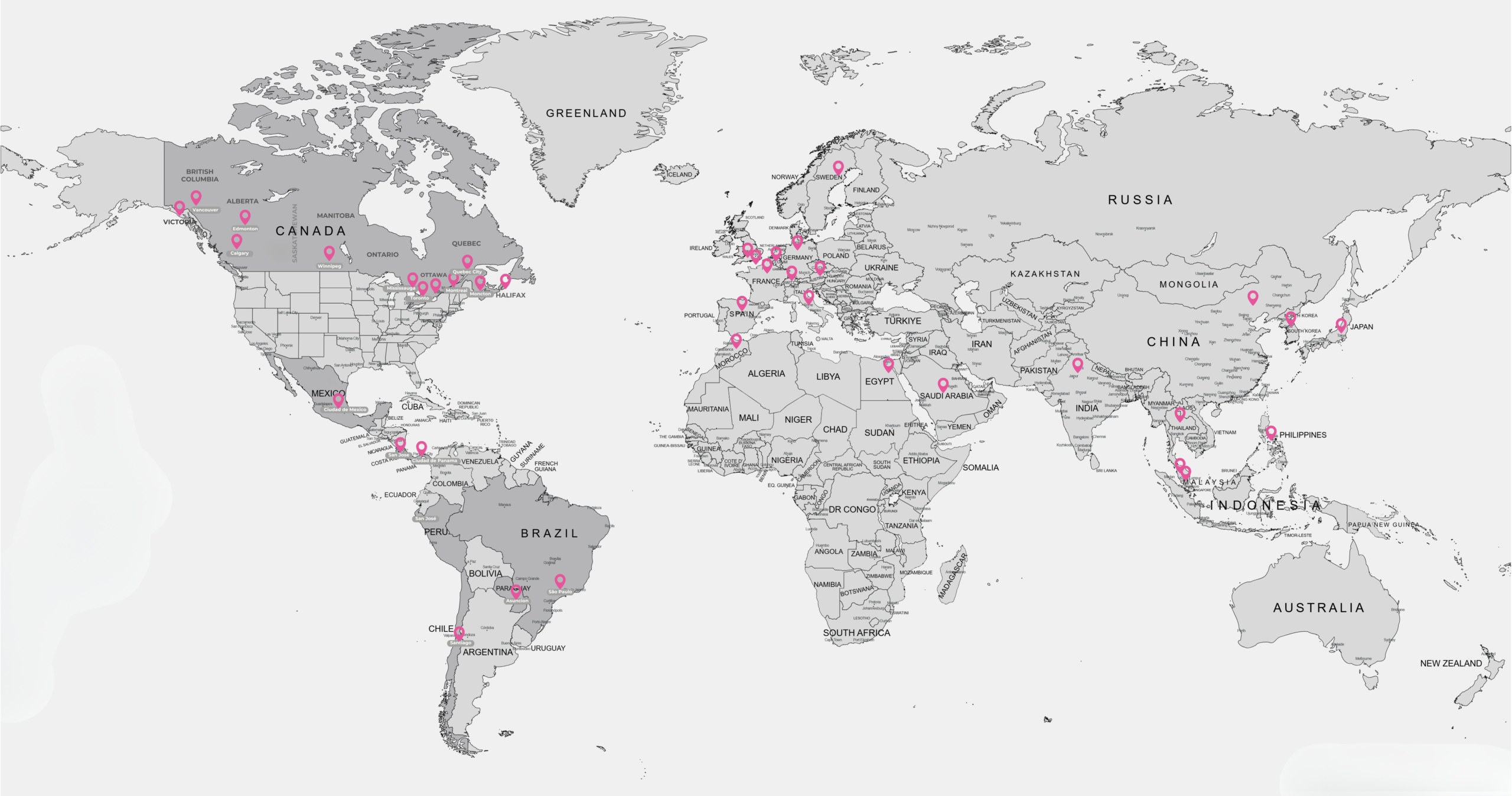 map of all Corporate Stays destinations