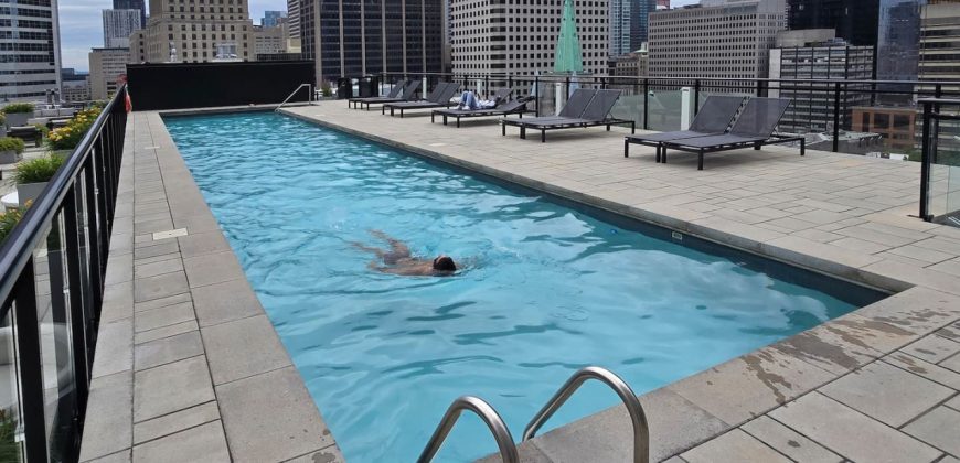 Furnished 1BR Apartment in Downtown Montreal w/ Pool & Gym