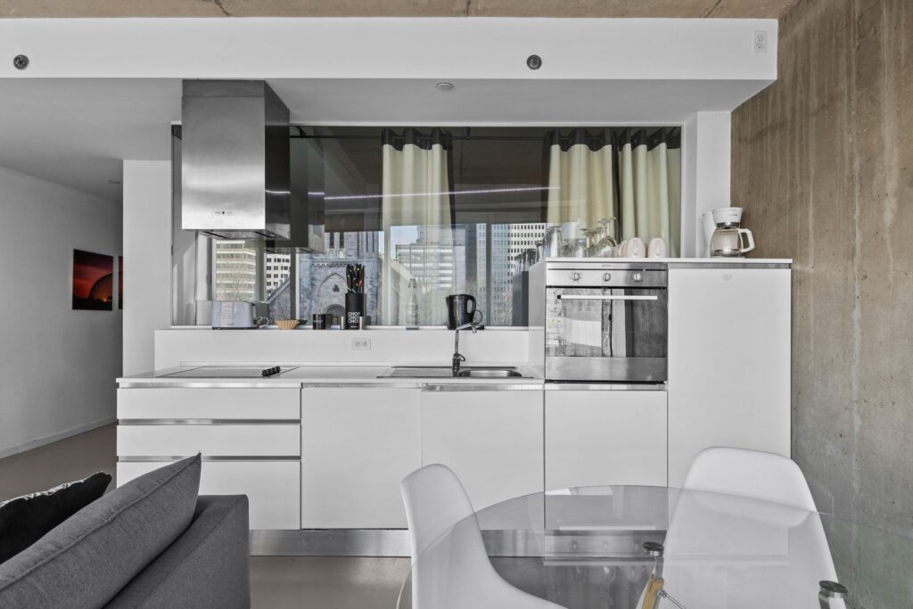 Fully equipped kitchens in Montreal Old Port apartments scaled