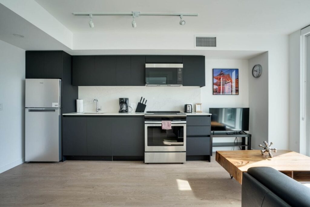 The Zephyr 1 bedroom kitchen