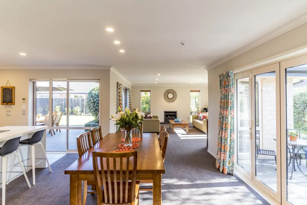 interior with bid dining room modern private house